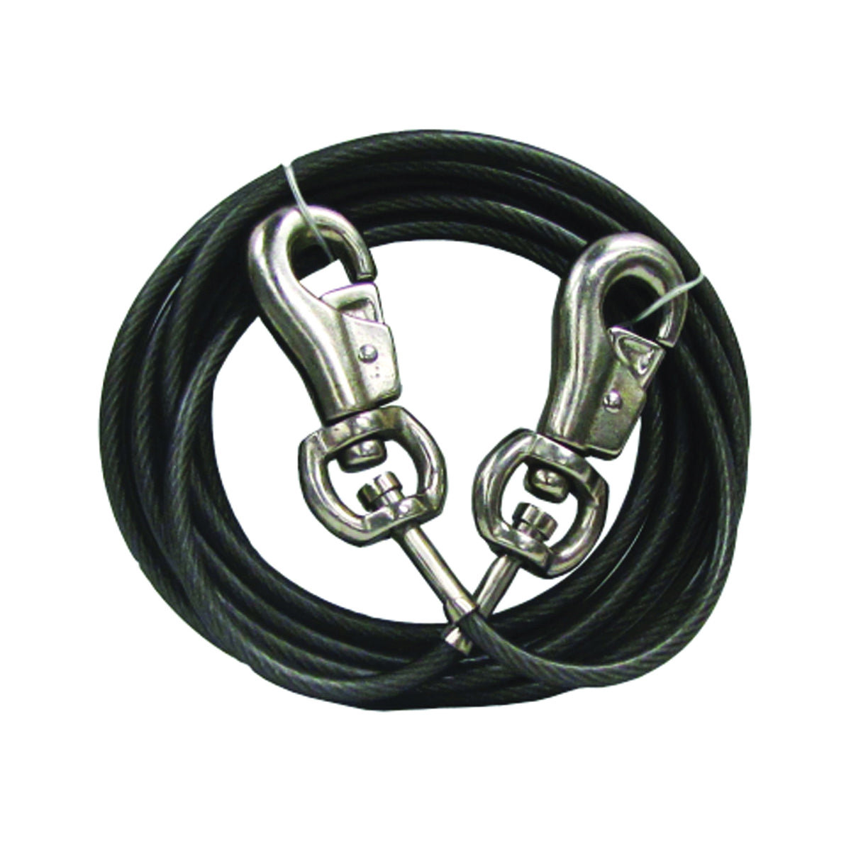 Boss Pet PDQ Q684000099 Super Beast Tie-Out, 40 ft L Belt/Cable, For: Dogs Up to 125 lb