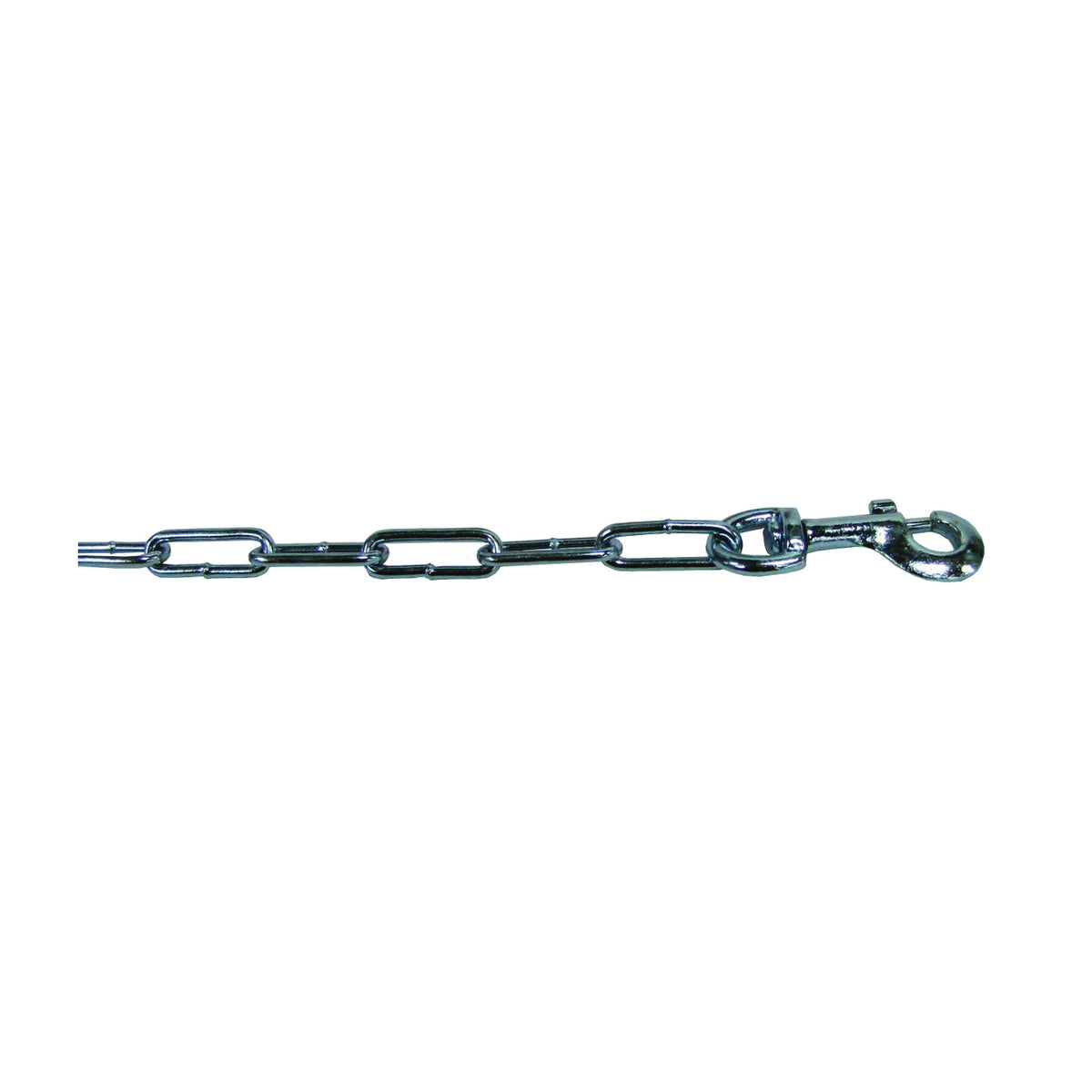 Boss Pet PDQ 09415 Tie-Out Chain, Welded Link, 15 ft L Belt/Cable, Steel, For: Dogs Up to 125 lb
