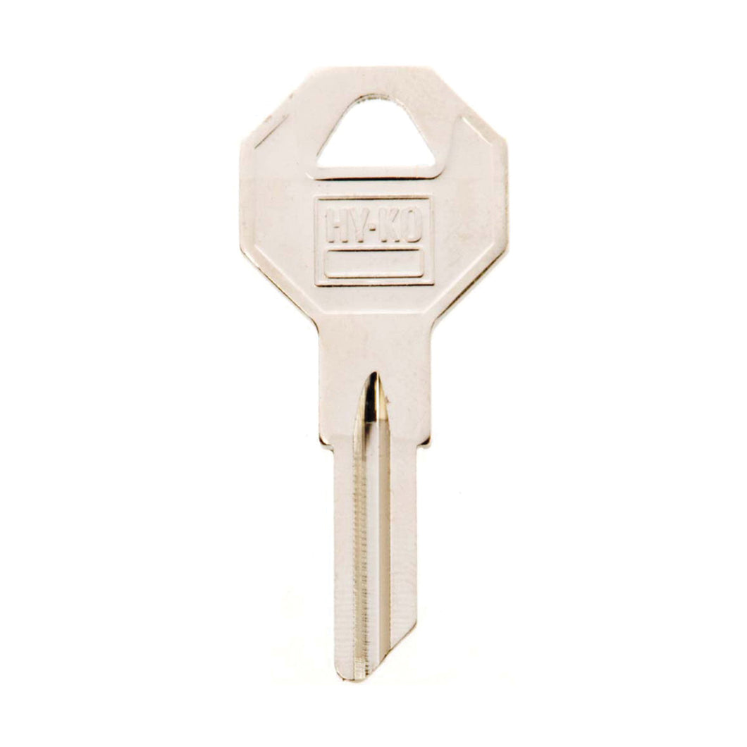 HY-KO 11010B2 Key Blank, Brass, Nickel, For: Briggs and Stratton Cabinet, House Locks and Padlocks