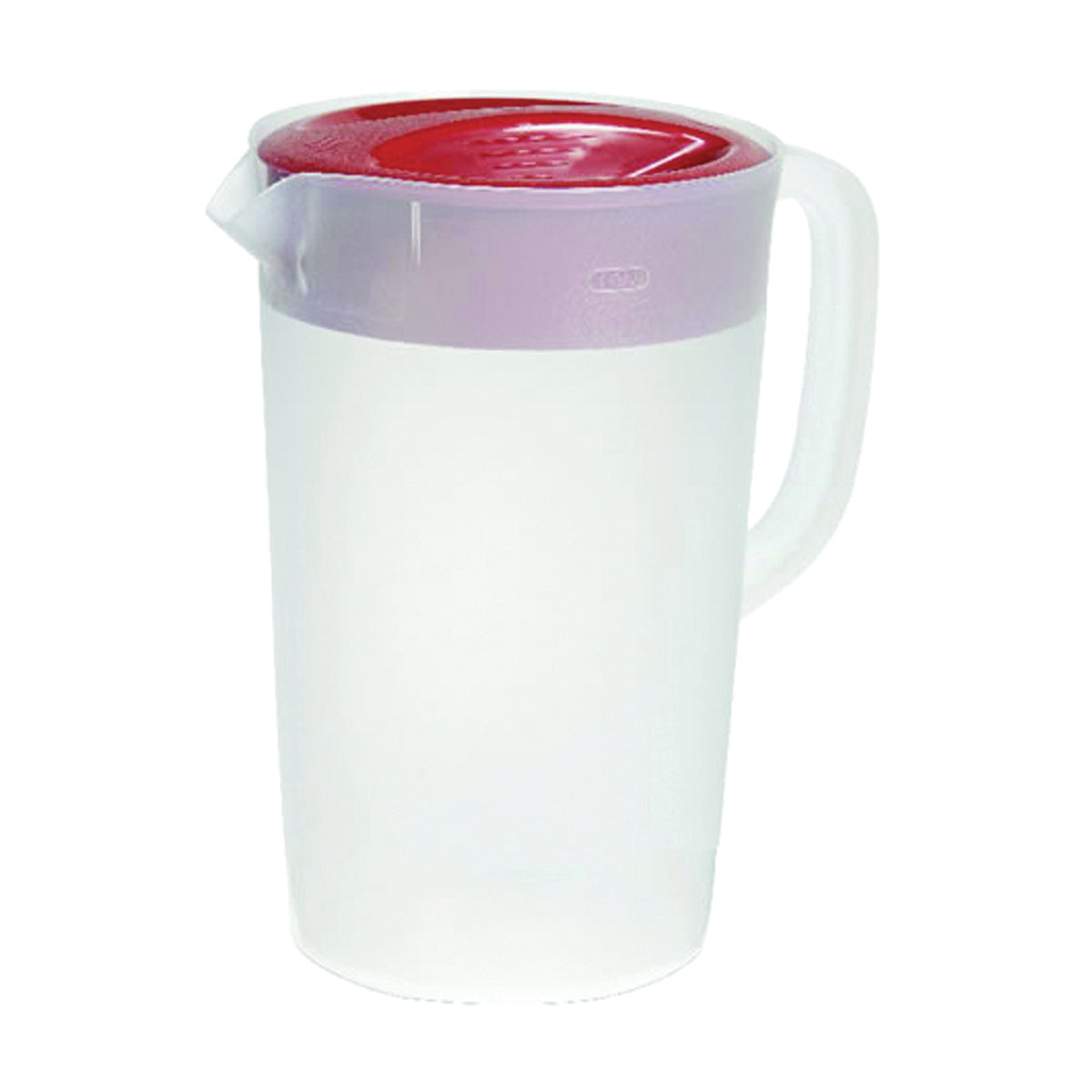 Rubbermaid 1777155 Pitcher, 1 gal Capacity, Polyethylene, Clear/Racer Red