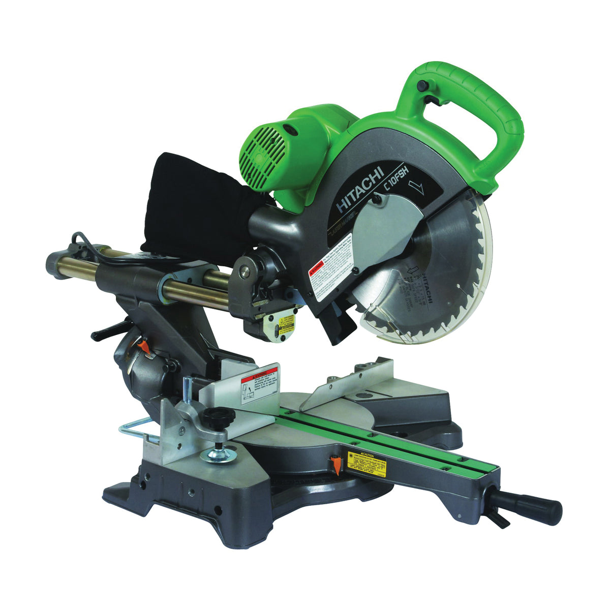 HITACHI C10FSHPS Miter Saw with Laser Marker, 10 in Dia Blade, 3800 rpm Speed, 45, 57 deg Max Miter Angle