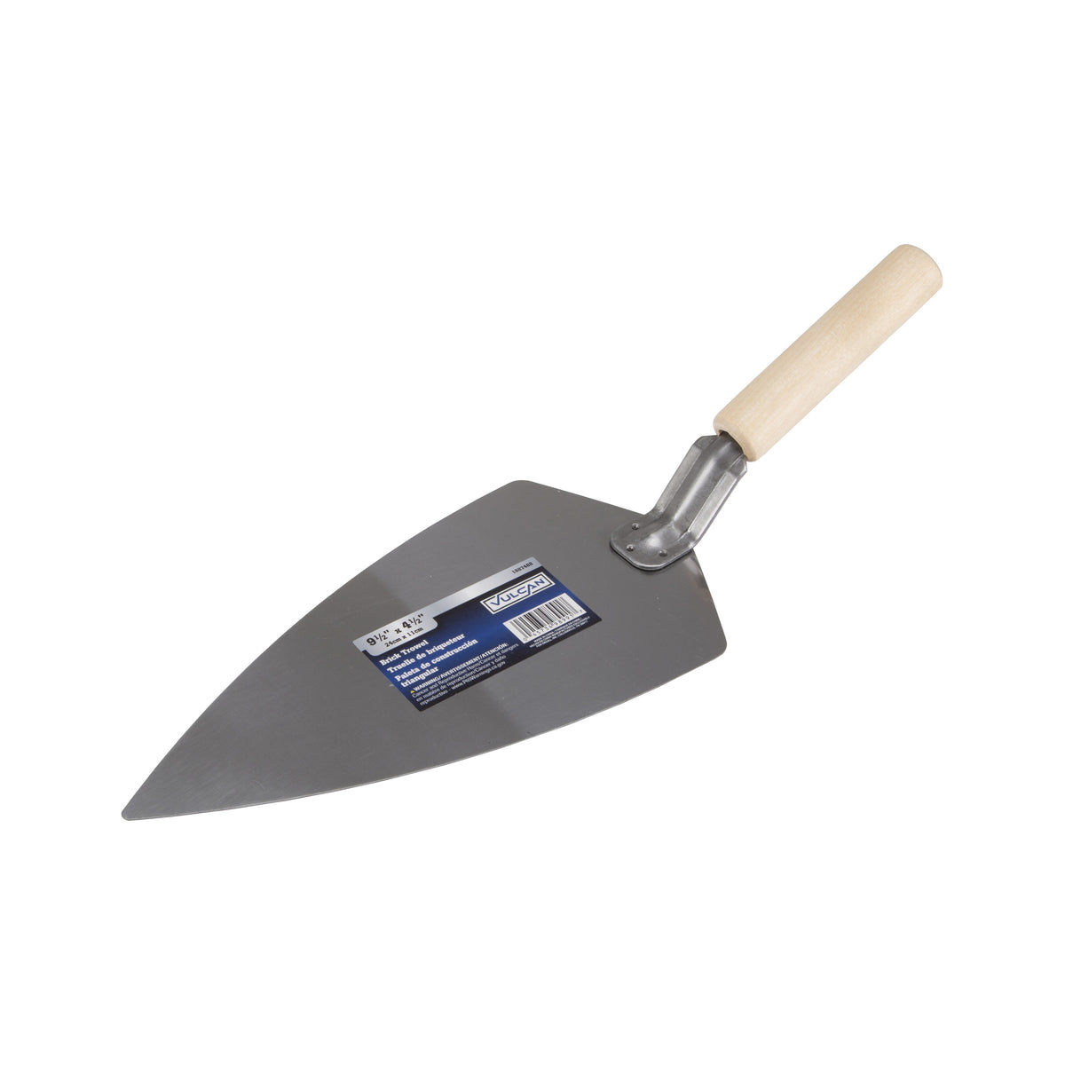 Vulcan PT-120263L Masonry Trowel, 9-1/2 in L Blade, 4.5 in W Blade, Comfort Grip Handle