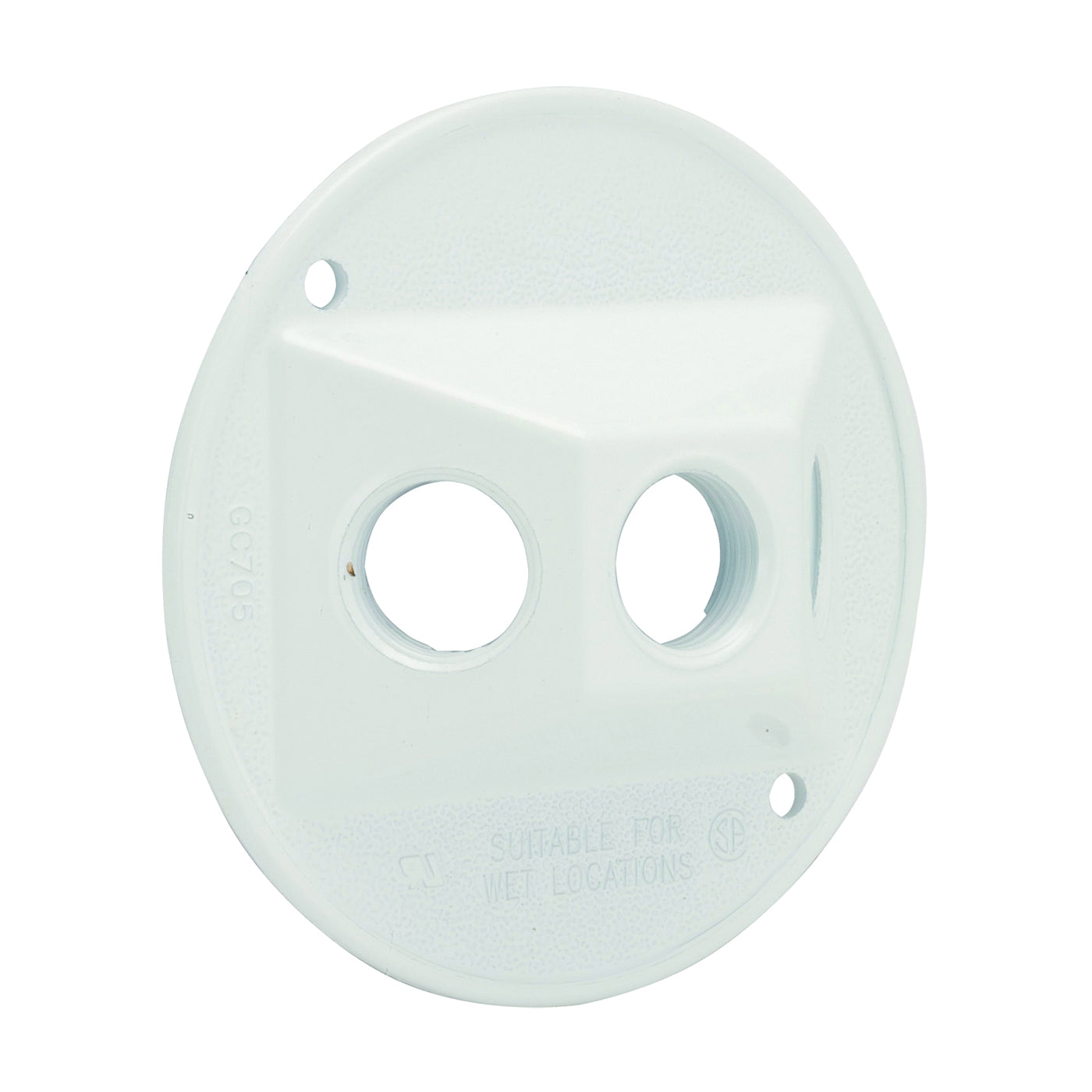 Orbit RC-3-W Round Cover, Weatherproof, Aluminum, White, Powder-Coated