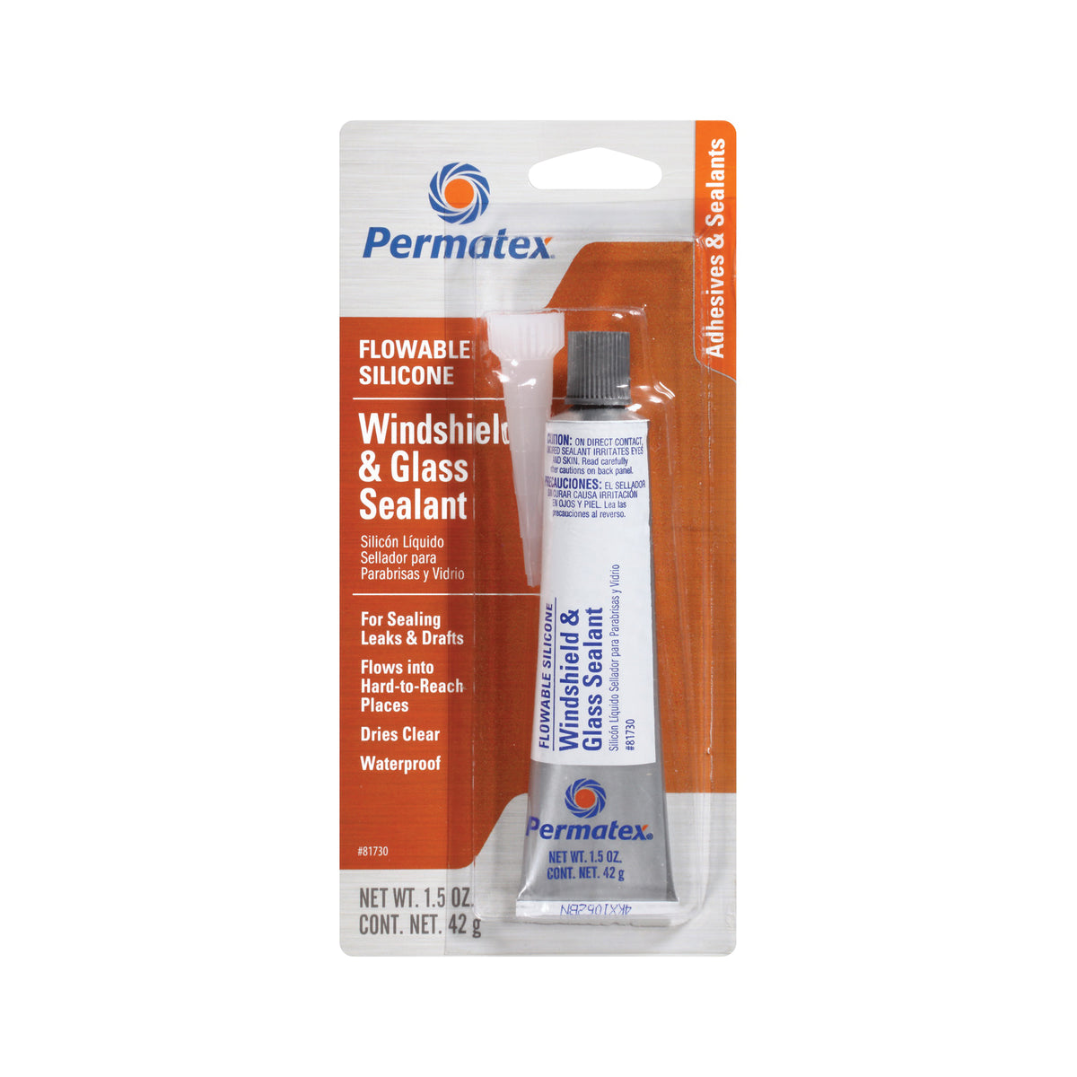 Permatex 81730 Windshield and Glass Sealer, 1.5 fl-oz Tube, Paste, Mild, Clear