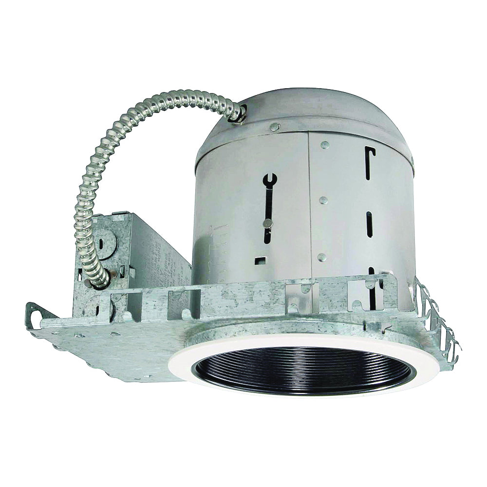 Boston Harbor 5509BIC-6-3L Recessed Lighting Housings With White/Black Bae Trim, 6-1/4 in Dia Recessed Can