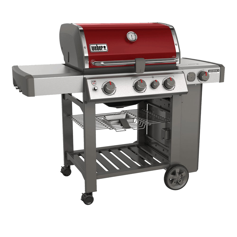 Weber Genesis II SE-330 Series 61032201 Gas Grill, 39,000 Btu/hr BTU, Liquid Propane, 3 -Burner, Crimson