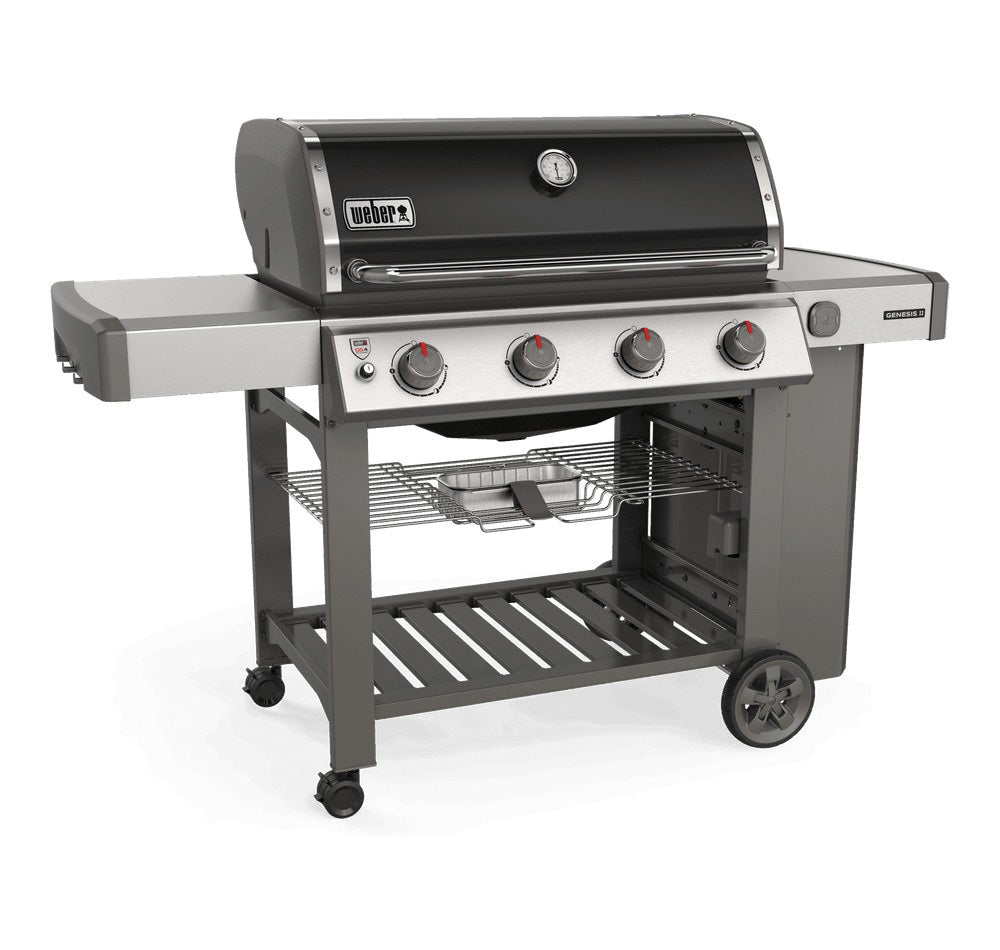 Weber Genesis II E-410 Series 62011001 Gas Grill, 48,000 Btu/hr BTU, Liquid Propane, 4 -Burner, Black