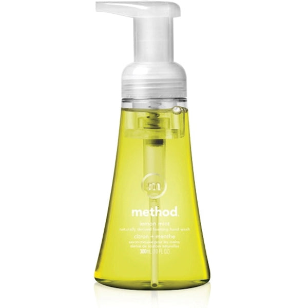 method 1162 Foaming Hand Wash, Liquid, Lemon Yellow, Lemon Mint, 10 oz Bottle