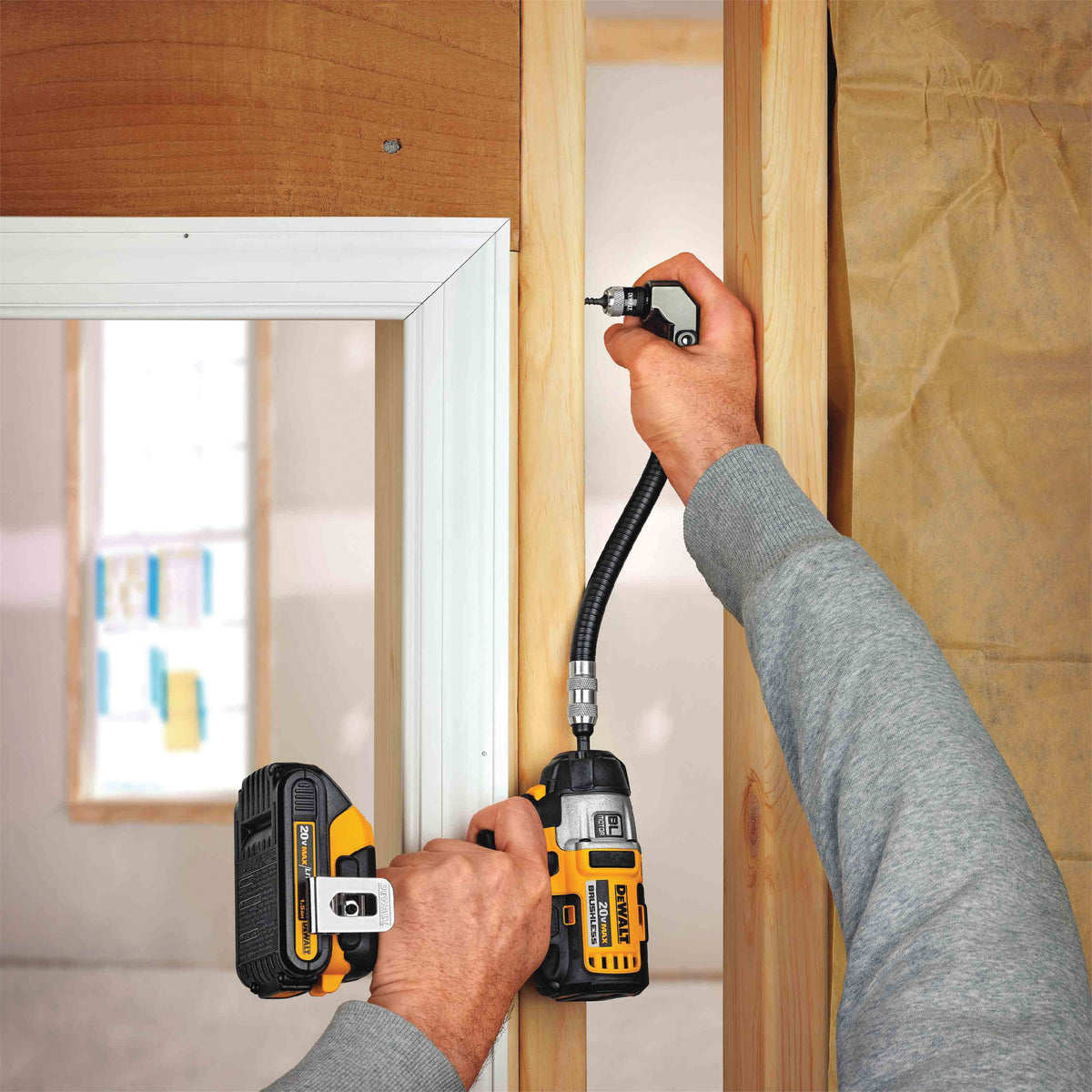 DeWALT DWARAFS Flexible Shaft, 1/4 in Shank, Hex Shank, 12 in L, Plastic