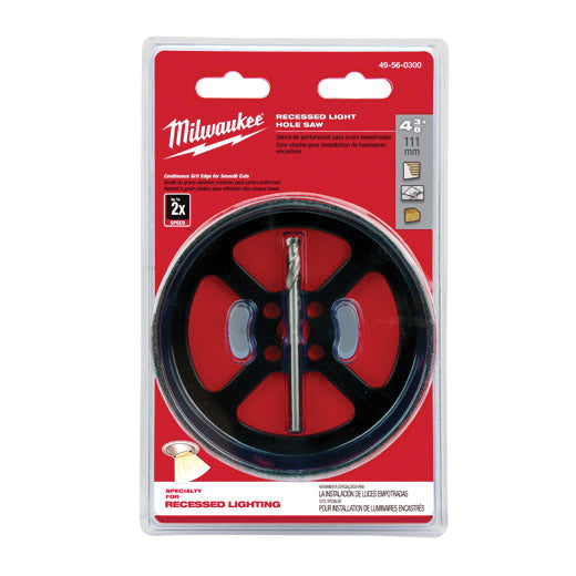 Milwaukee 49-56-0300 Hole Saw, 4-3/8 in Dia, 1 in D Cutting, 5/8-18 Arbor, Carbide Cutting Edge