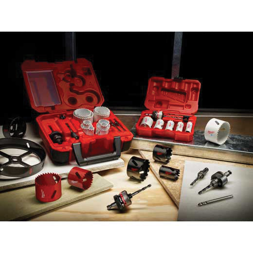 Milwaukee 49-56-0300 Hole Saw, 4-3/8 in Dia, 1 in D Cutting, 5/8-18 Arbor, Carbide Cutting Edge