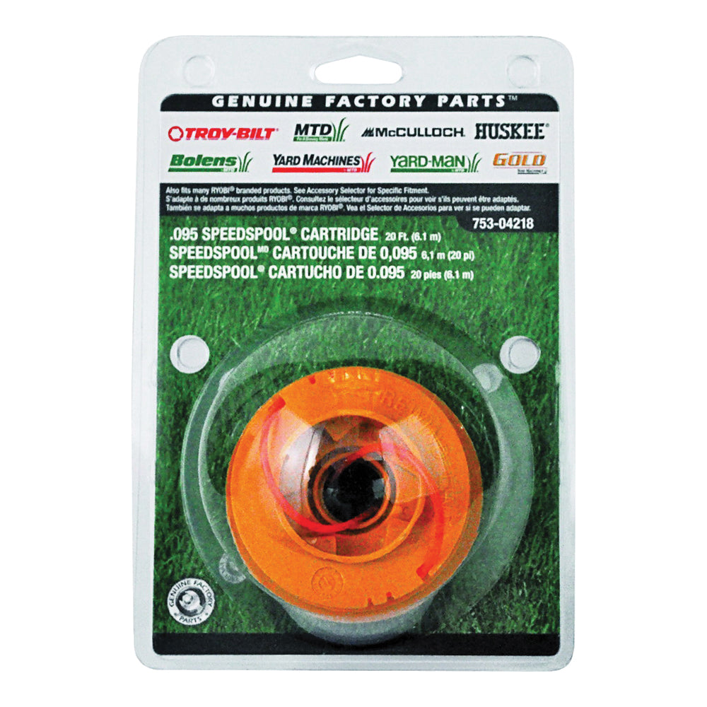 MTD 49U4218P953 Cartridge Speed Spool, 0.095 in Dia, 20 ft L, Co-Polymer