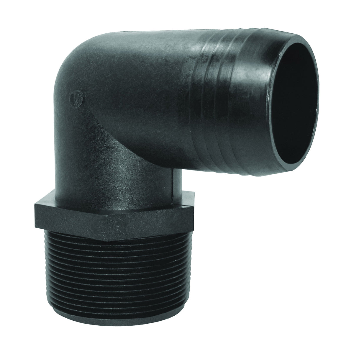 GREEN LEAF EL3434P Hose to Pipe Elbow, Polypropylene, Black