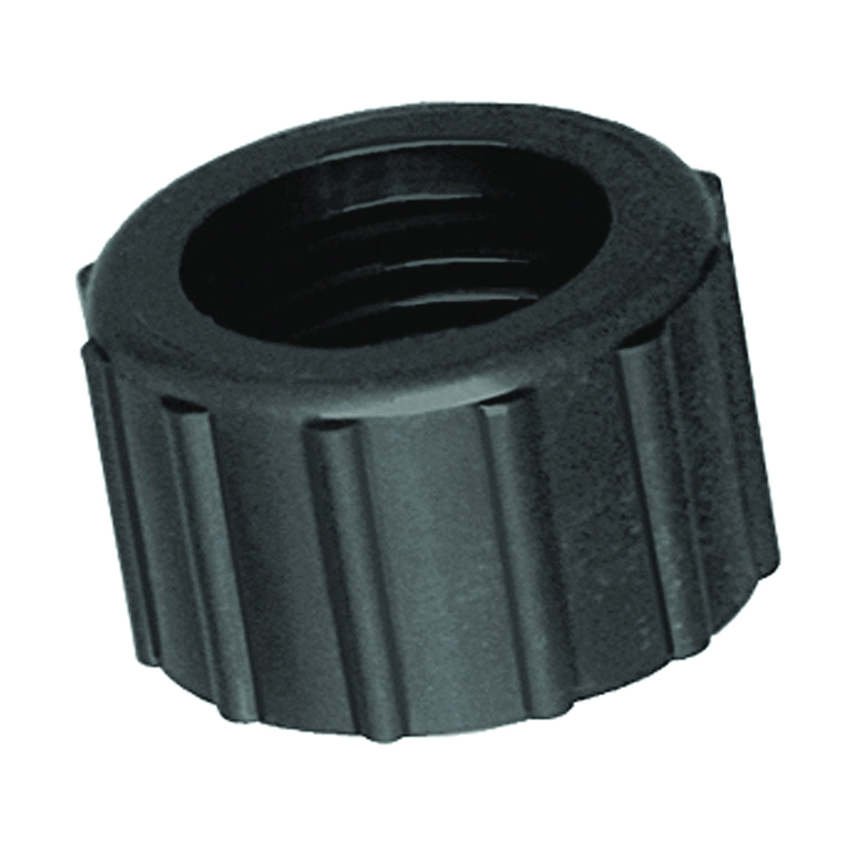 GREEN LEAF B3400P Swivel Nut, 3/4 in, GHT, Polypropylene, Black