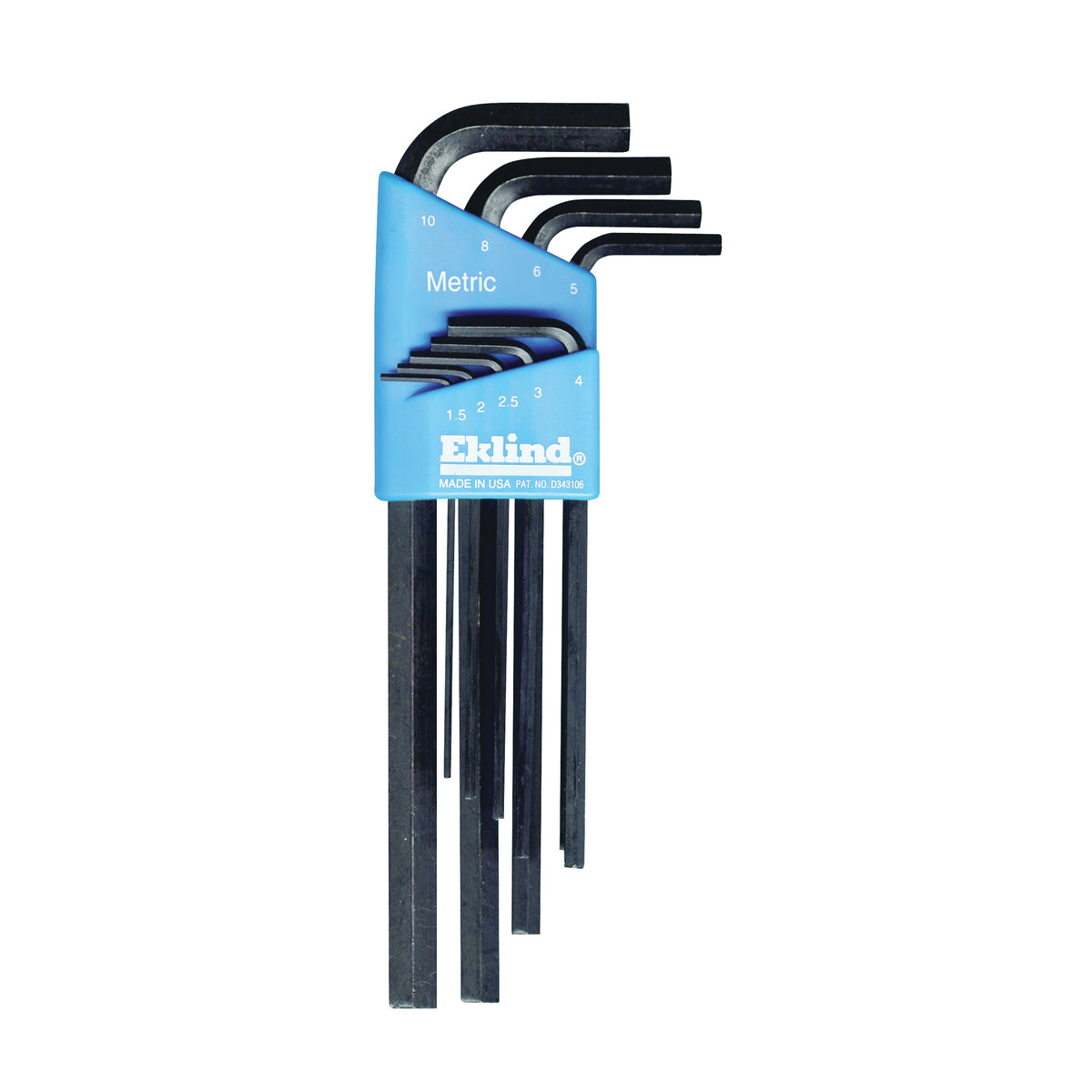 Eklind 10609 Hex Key Set, 9-Piece, Steel, Black