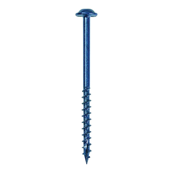 Kreg Blue-Kote SML-C250B-50 Pocket-Hole Screw, #8 Thread, Coarse Thread, Maxi-Loc Head, Square Drive, Carbon Steel