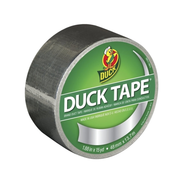 Duck 1303158 Duct Tape, 15 yd L, 1.88 in W, Vinyl Backing, Chrome