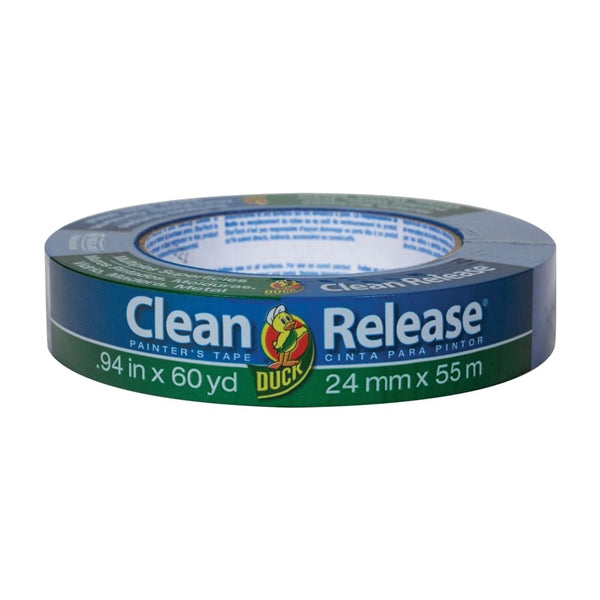 Duck Clean Release 240193 Painter&#39;s Tape, 60 yd L, 0.94 in W, Blue