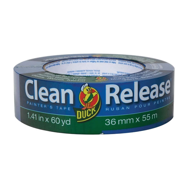 Duck Clean Release 240194 Painter&#39;s Tape, 60 yd L, 1.41 in W, Blue