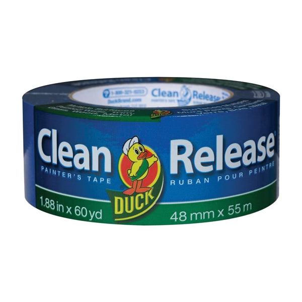 Duck Clean Release 240195 Painter's Tape, 60 yd L, 1.88 in W, Blue