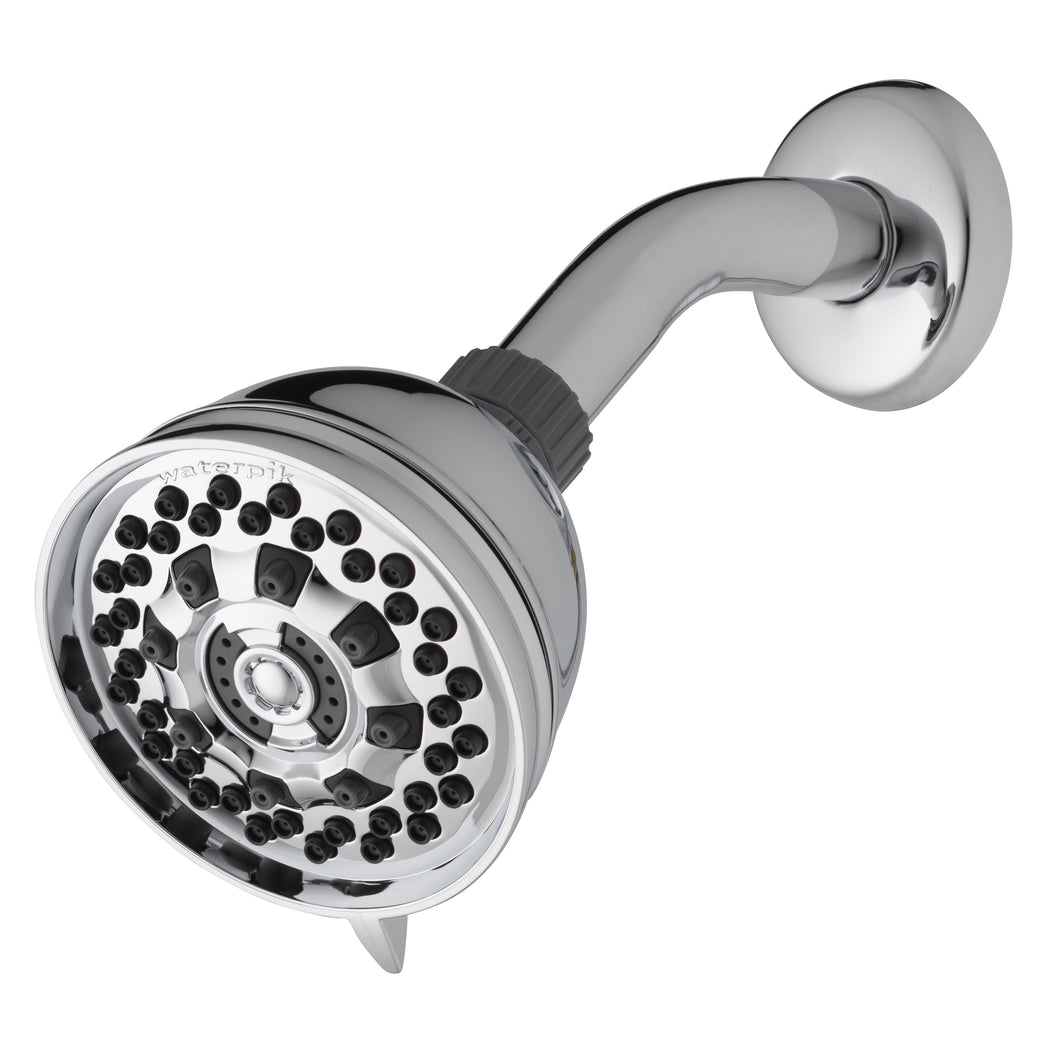 Waterpik XAT-649 Handheld Shower Head, 1/2 in Connection, 2 gpm, 6-Spray Function, Brushed Nickel, 60 in L Hose
