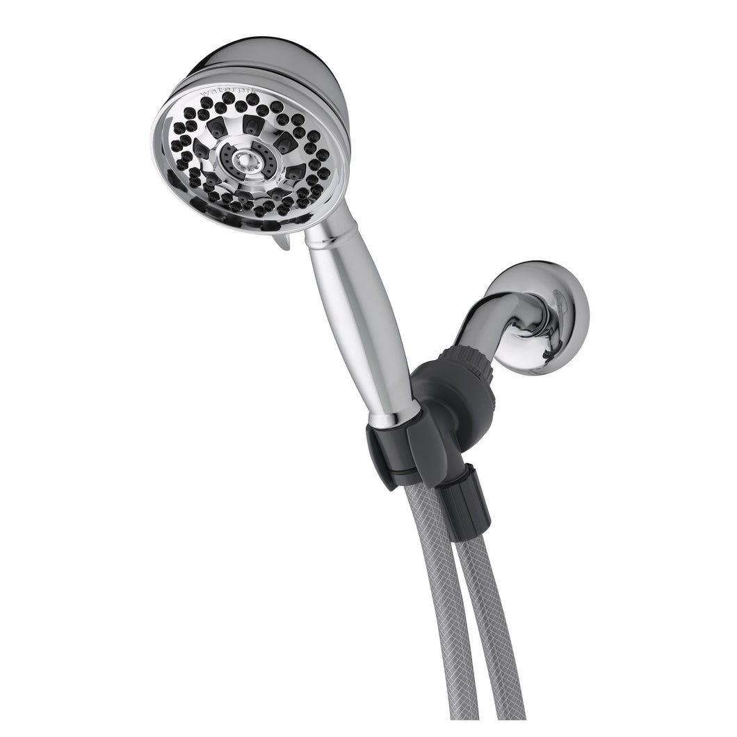Waterpik XAT-643 Handheld Shower Head, 1/2 in Connection, 2 gpm, 6-Spray Function, Chrome, 60 in L Hose