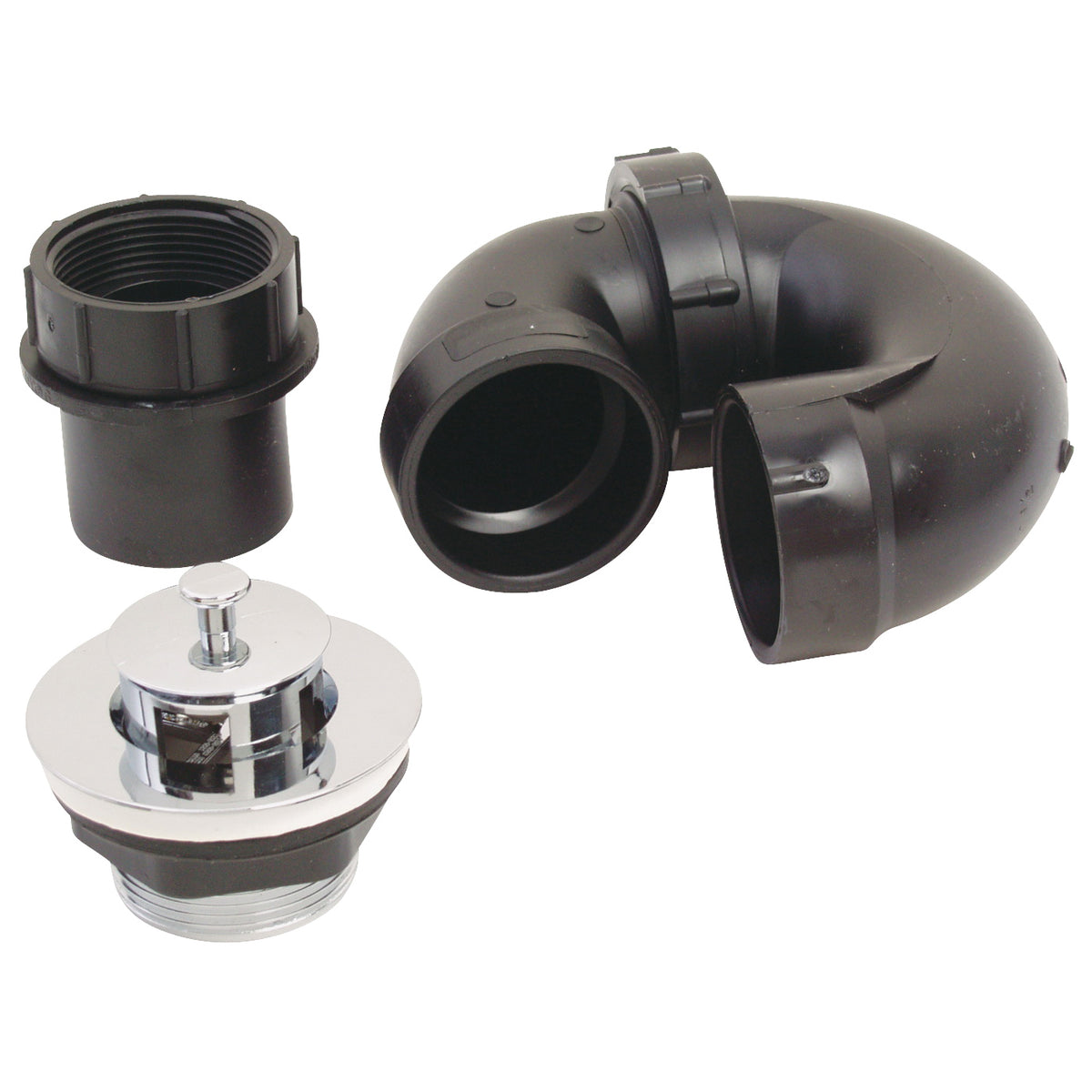 US Hardware P-118C Tub Drain Kit, ABS, Black