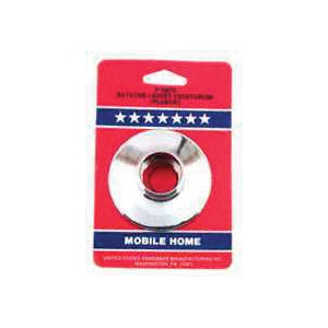 US Hardware P-597C Tub Faucet Escutcheon, 15/16 in Connection, Threaded, 3-1/2 in OD, Plastic, Chrome Plated