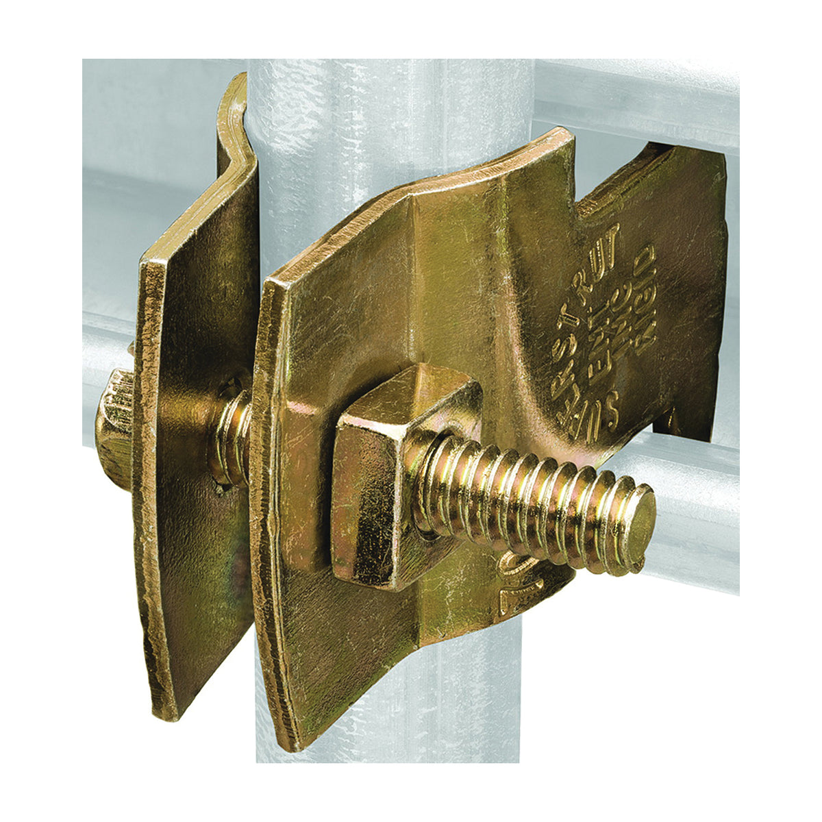 SuperStrut Z703 1-25 Pipe Clamp, Steel, Gold, Galvanized