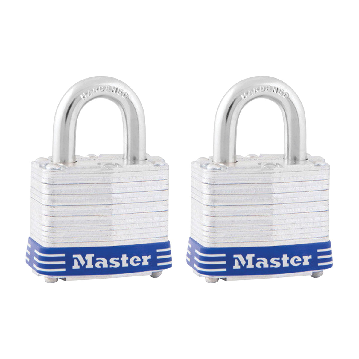 Master Lock 3T Padlock, Keyed Alike Key, 9/32 in Dia Shackle, 3/4 in H Shackle, Steel Shackle, Steel Body, Laminated