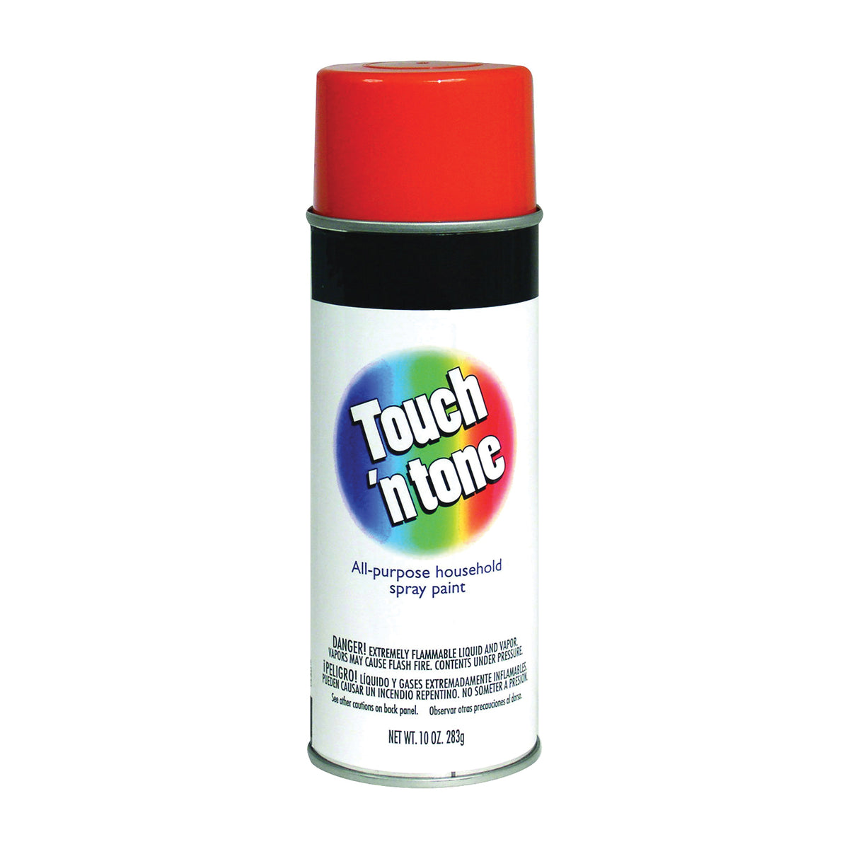 TOUCH 'N TONE 55283830 Spray Paint, Gloss, Orange, 10 oz, Aerosol Can