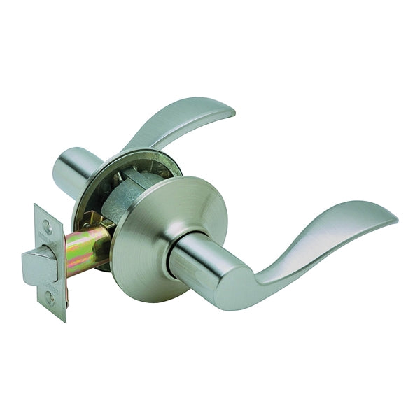 Schlage Accent Series F10 ACC 619 Passage Lever Lockset, Zinc, Satin Nickel