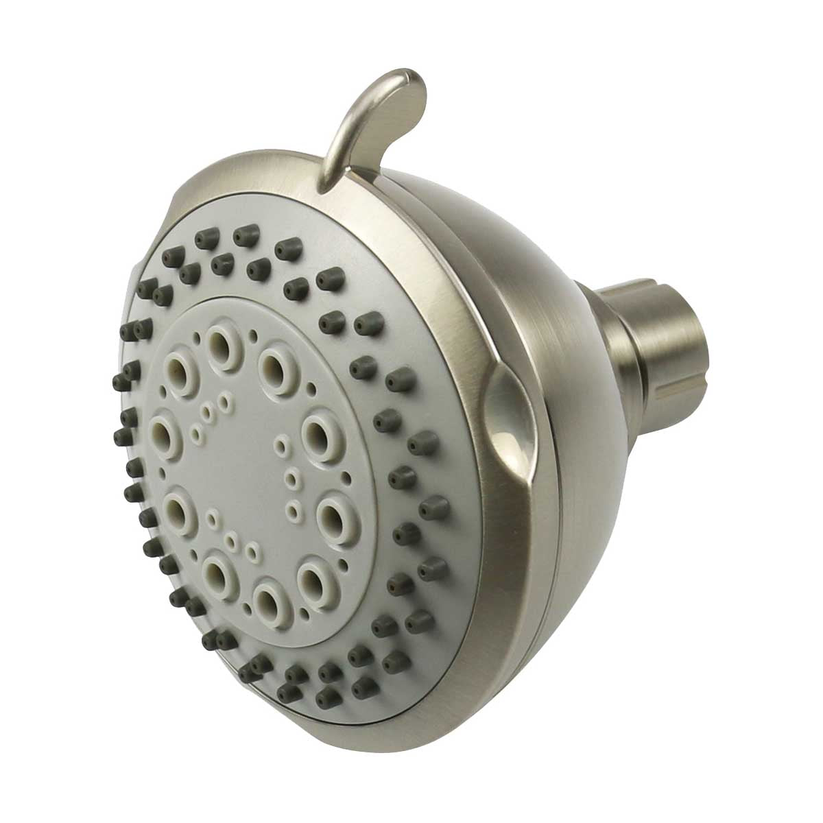 Boston Harbor TS02213NP Shower Head, 1.75 gpm, 1/2-14 NPT Connection, Threaded, 3-Spray Function, Plastic, 3-5/8 in Dia