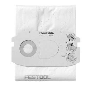 Festool 498410 Filter Bag, 7.5 L Volume, For: CTL Mini Dust Extractor