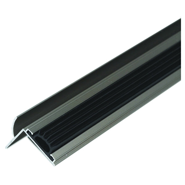 M-D 48998 Door Bottom with Drip Cap, 36 in L, 1-3/4 in W, 1-3/32 in H, Aluminum, Satin Nickel