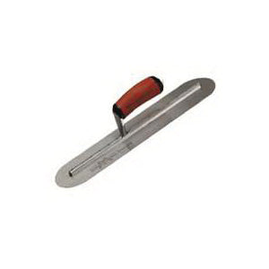 Marshalltown MXS81FRD Finishing Trowel, 18 in L Blade, 4 in W Blade, Spring Steel Blade, Round End, Curved Handle
