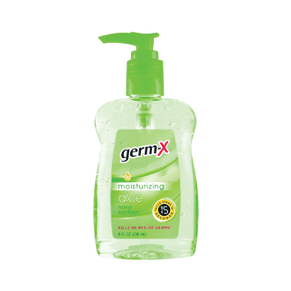 Germ-X 08738 Hand Sanitizer Green, Aloe, Green, 8 oz Bottle