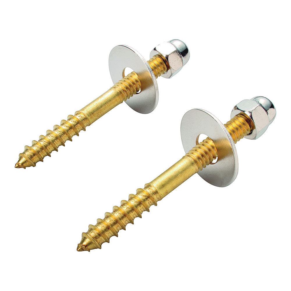 Worldwide Sourcing 24448-3L Screw Set, Brass, For: Use to Attach Toilet to Flange