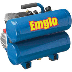 Emglo E810-4V Air Compressor, 4 gal Tank, 1.1 hp, 120 V, 125 psi Pressure, 4 scfm Air