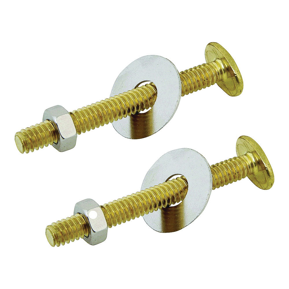 Worldwide Sourcing 7040-3L Bolt Set, Brass, For: Use to Attach Toilet to Flange