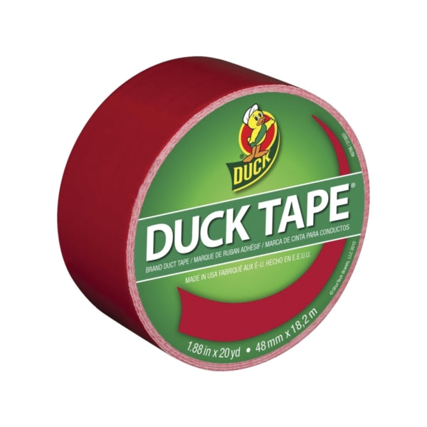 Duck 1265014 Duct Tape, 20 yd L, 1.88 in W, Vinyl Backing, Red