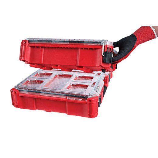 Milwaukee 48-22-8430 Organizer, 75 lb Capacity, 19.76 in L, 15 in W, 4.61 in H, 10-Compartment, Plastic, Red