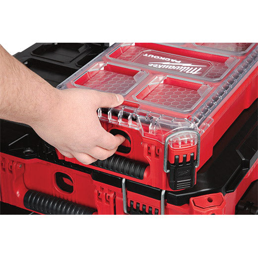 Milwaukee 48-22-8435 Organizer, 75 lb Capacity, 9.72 in L, 15.24 in W, 4.61 in H, 5-Compartment, Plastic, Red
