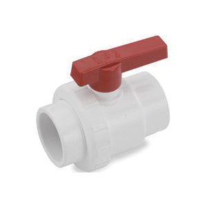 NDS WSU-1520-S Ball Valve, 1-1/2 x 2 in Connection, IPS Hub x IPS Spigot, 150 psi Pressure, Manual Actuator, PVC Body