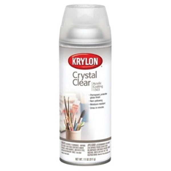 Krylon K01303007 Spray Paint, Gloss, Crystal Clear, 11 oz, Aerosol Can