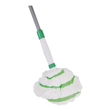 Load image into Gallery viewer, Quickie 036M-4 Wet Mop, 48 in L, Microfiber Cloth Mop Head, Green/White Mop Head, Steel Handle

