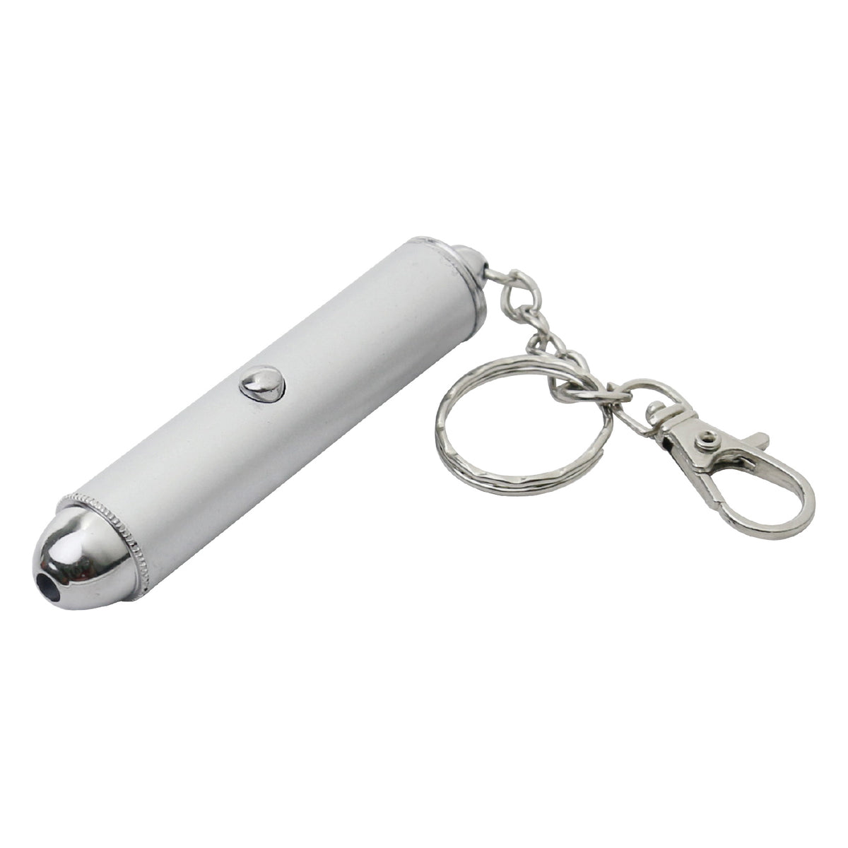 Vulcan HBJ-001 Key Chain, Snap Key Ring Ring, 7/8 in Dia Ring, ABS/Aluminum Case, Silver