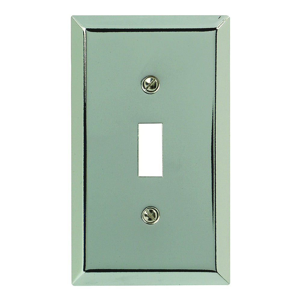 Amerelle 161T Wallplate, 4-15/16 in L, 2-7/8 in W, 1 -Gang, Steel, Polished Chrome