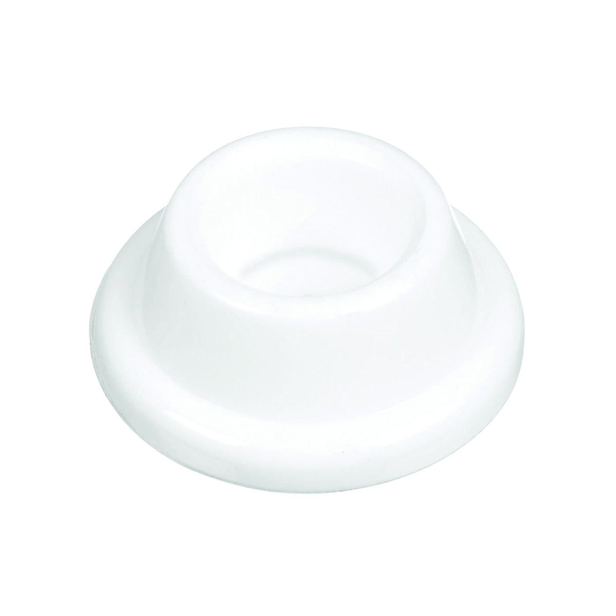 National Hardware N243-816 Door Stop, 1.9 in Dia Base, 0.72 in Projection, Plastic, White