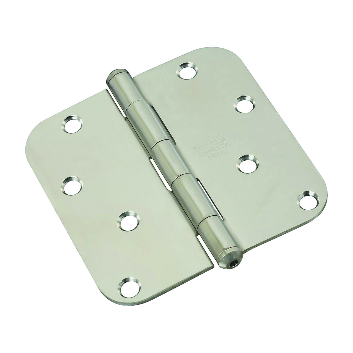 National Hardware N830-270 Door Hinge, Stainless Steel, Zinc, Non-Rising, Removable Pin, Full-Mortise Mounting, 55 lb